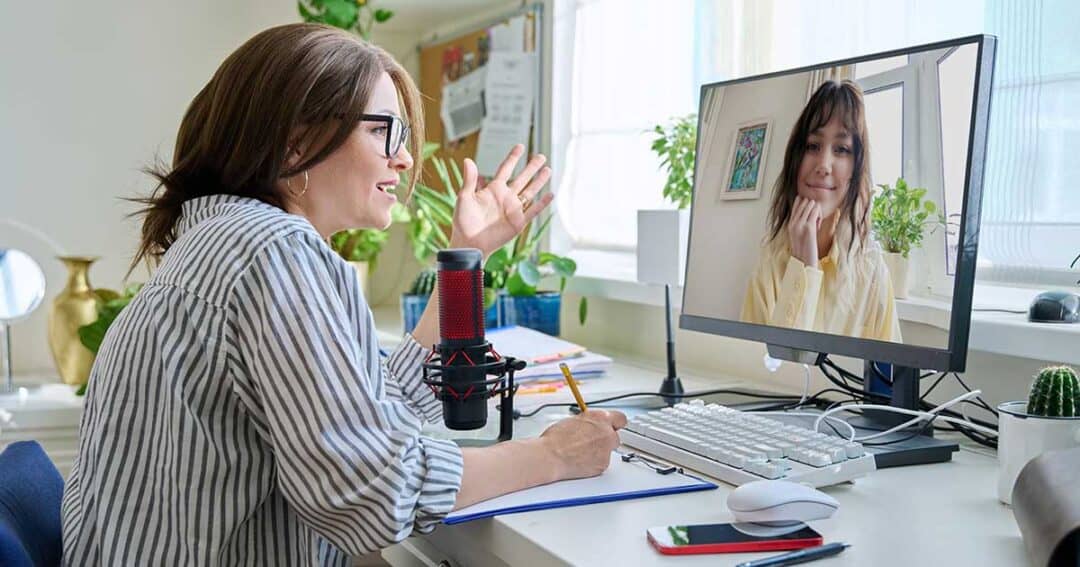 Free Asthma Coach Program 10 Asthma professional online giving an asthma coaching session with a woman with asthma
