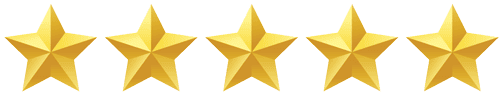 Free Asthma Coach Program 2 Five gold stars arranged in a horizontal line, symbolizing a five-star rating or high quality.